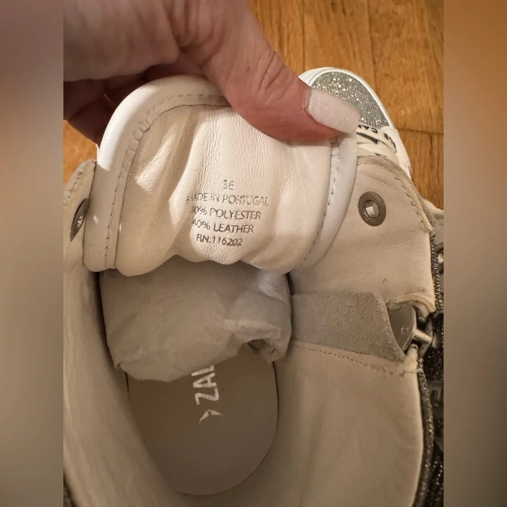 ZADIG & VOLTAIRE ZV1747 High Flash Glittery Sneakers size 36 - Picture 9 of 12